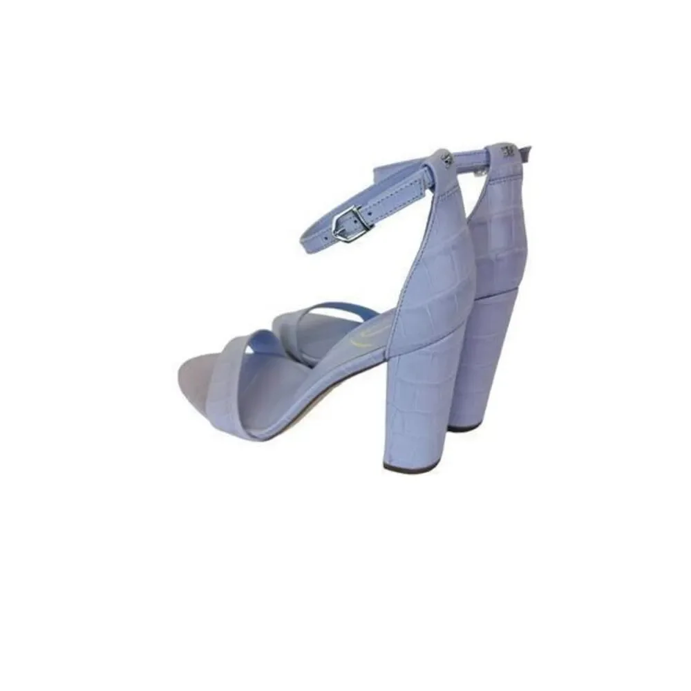 Sam Edelman Yaro Ankle Strap Sandal Misty Lilac Crocoprtlea ‎ Size NWB 7.5 M